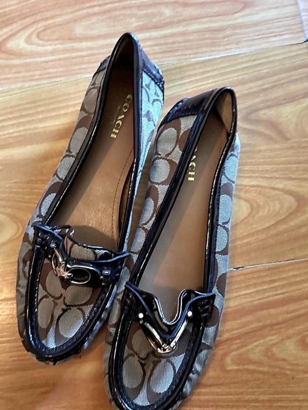 Coach Signature C Driving Moccasin Loafer Women's Brown & Black